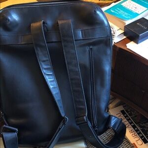 Black Leather Backpack